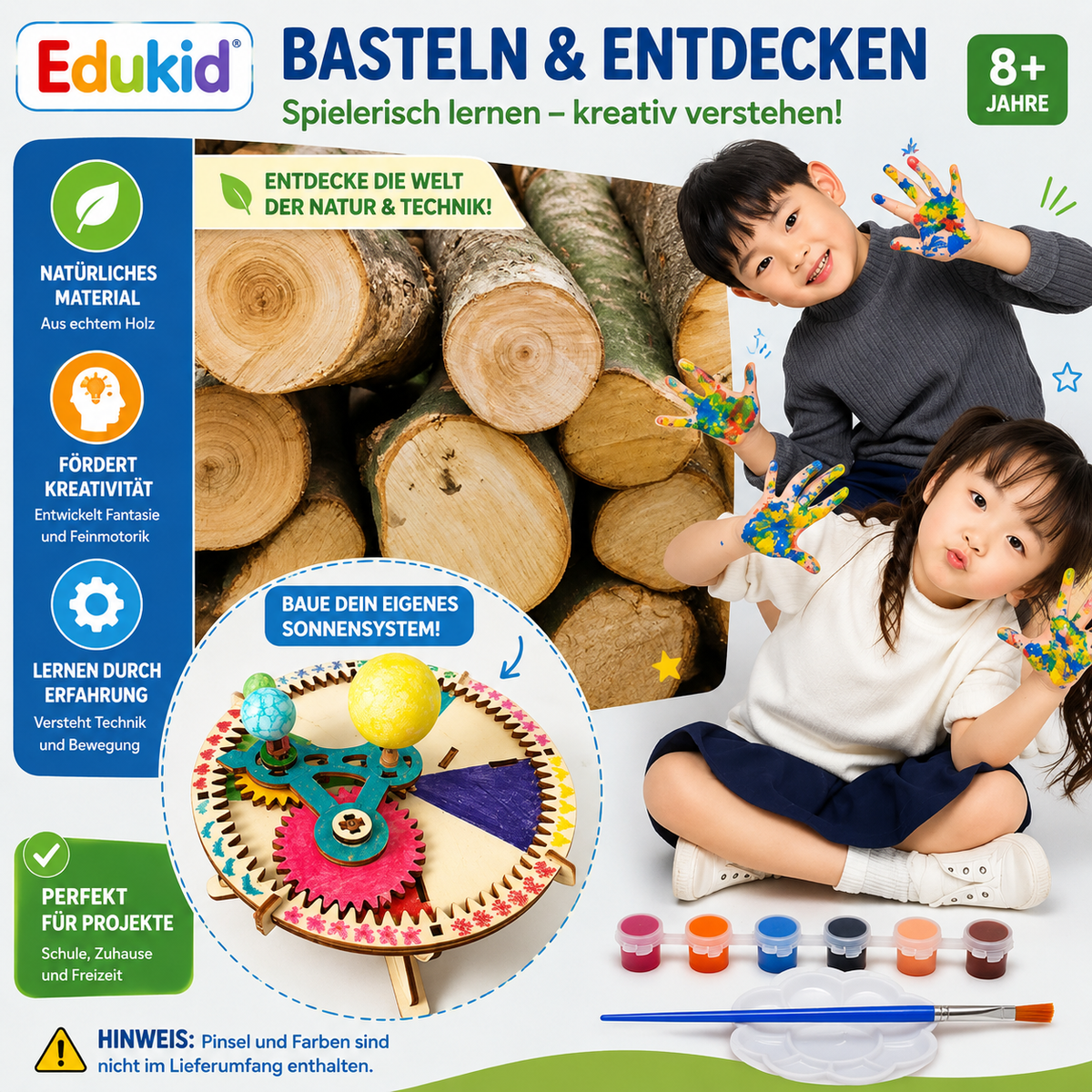DIY-houten zonnestelselmodel