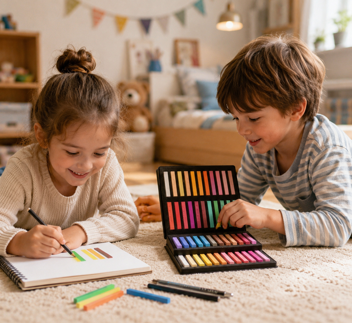 Kleurrijk pastelkrijt voor kinderen