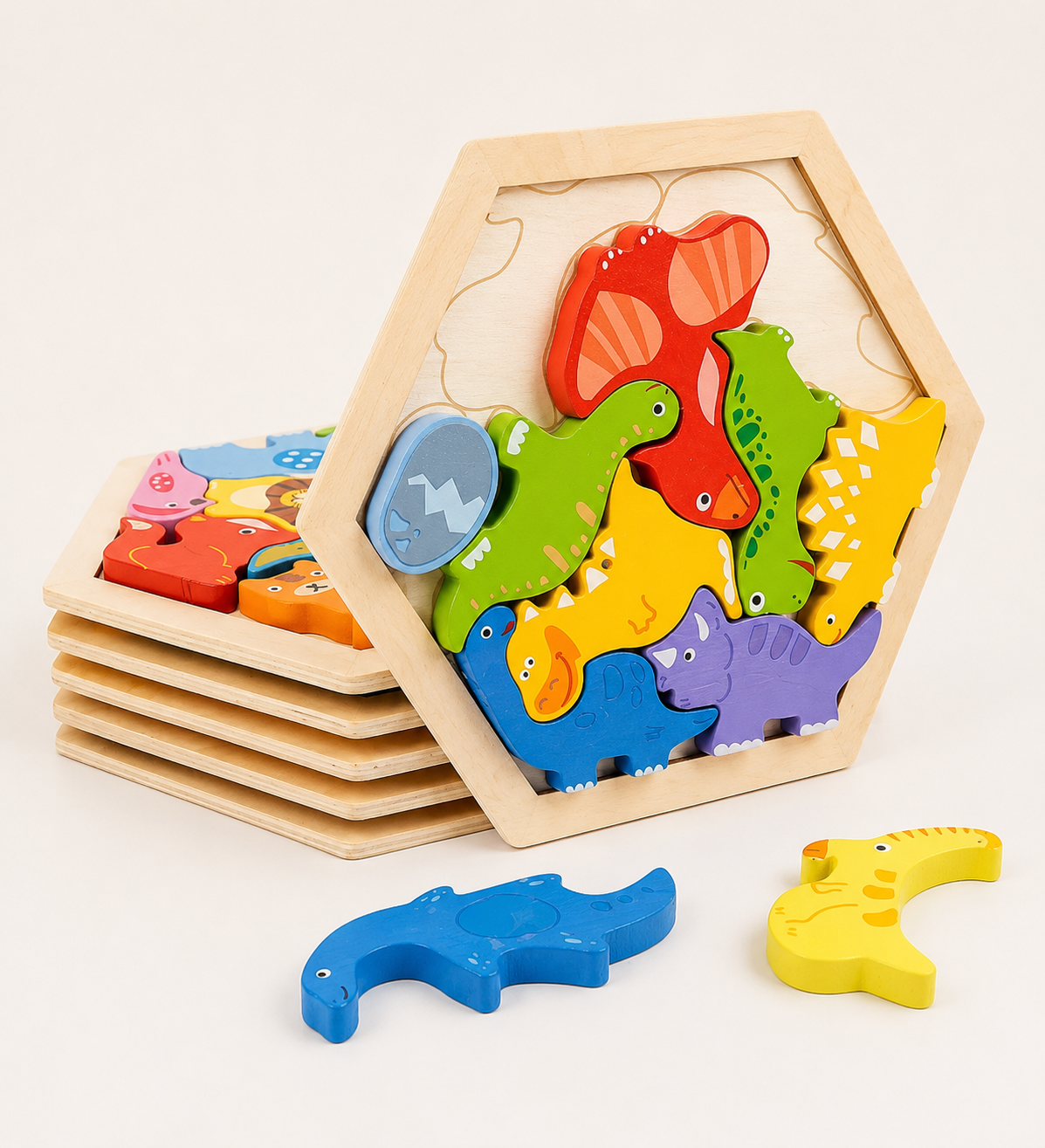 Montessori 3D-houten puzzel voor kinderen