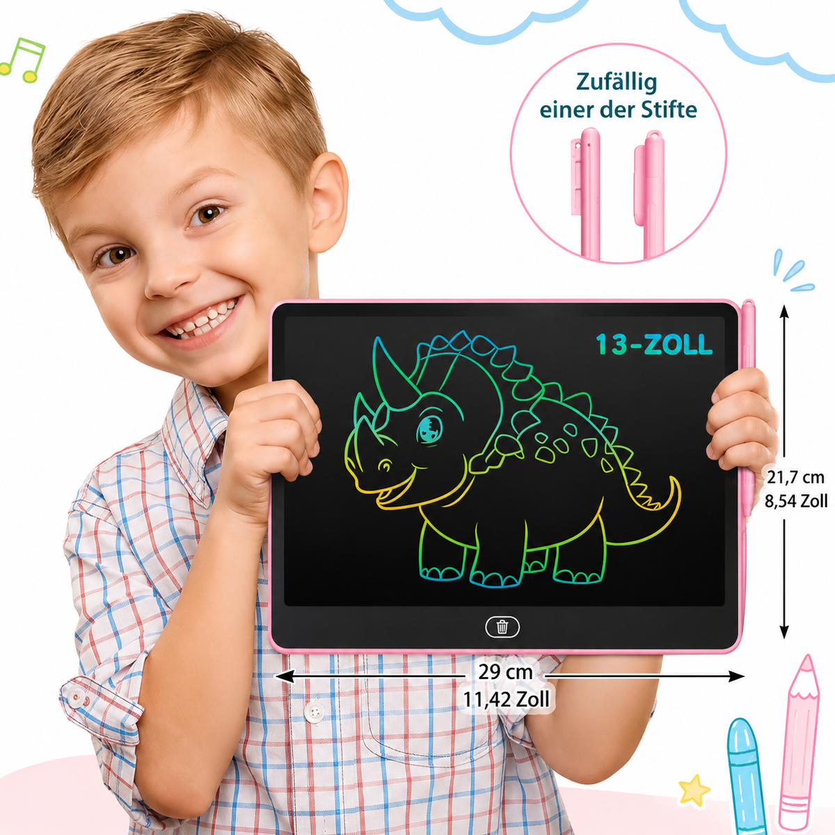 Herbruikbaar LCD-tekenbord voor kinderen