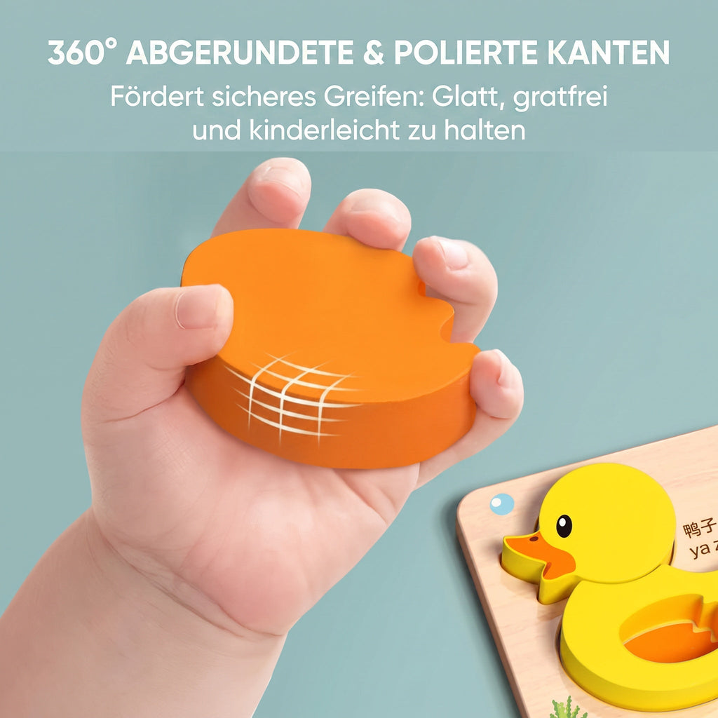 32 Montessori-houten puzzels met motieven