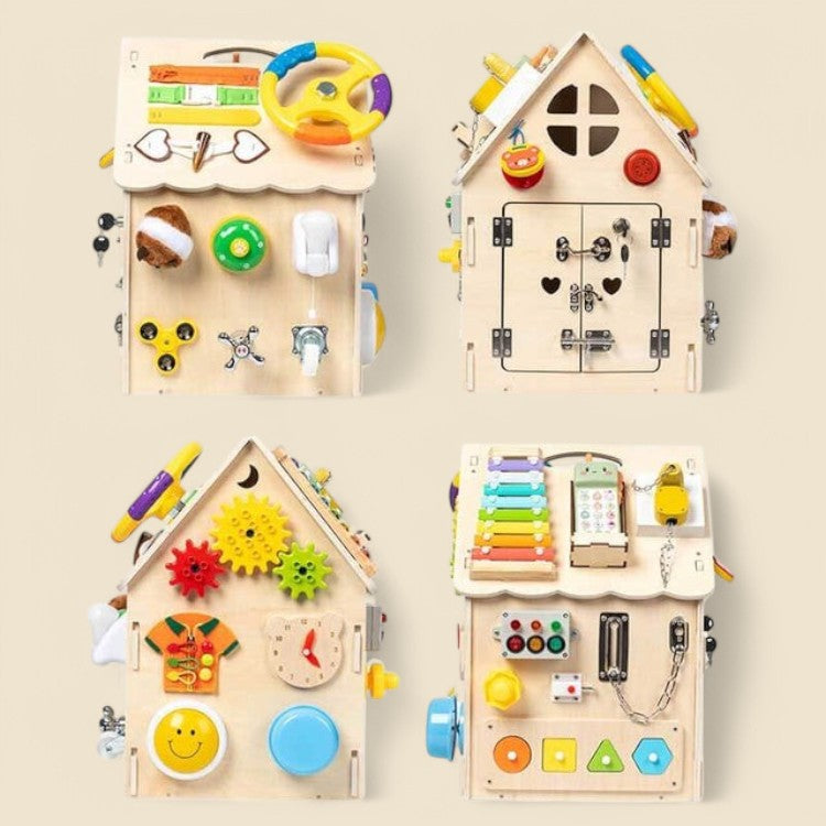 Montessori-activiteitenhuis met opbergruimte