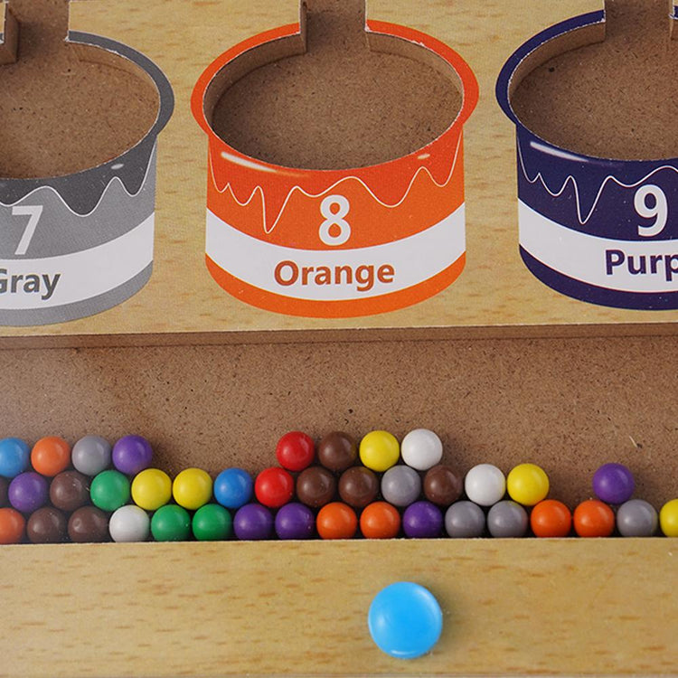 Montessori-magneetpuzzel om kleuren te sorteren