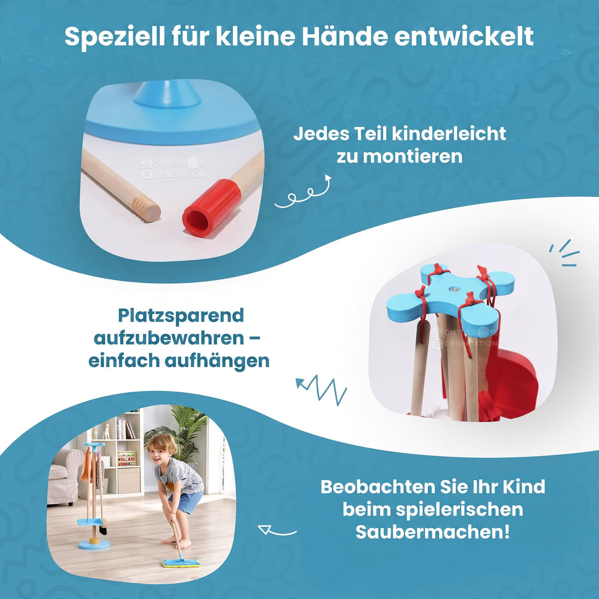 Montessori-schoonmaakset voor kinderen