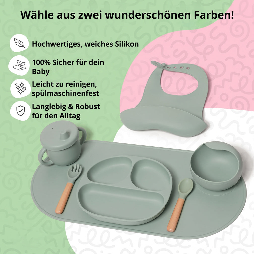 Montessori-siliconen eetset voor baby's