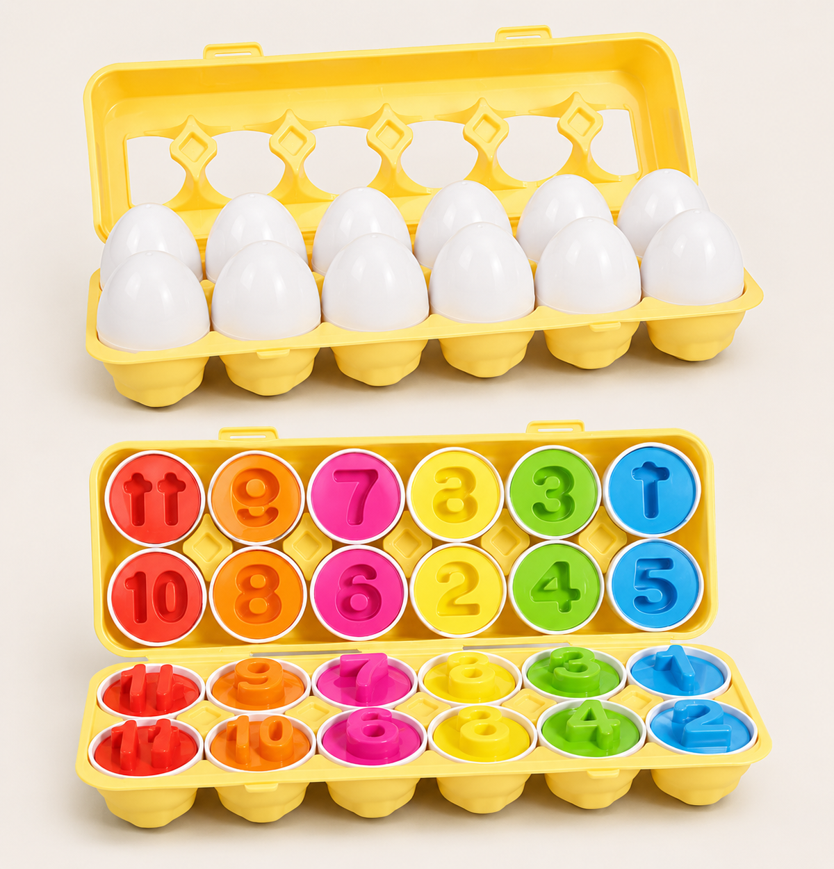 Montessori-schroefeieren met vormen & kleuren