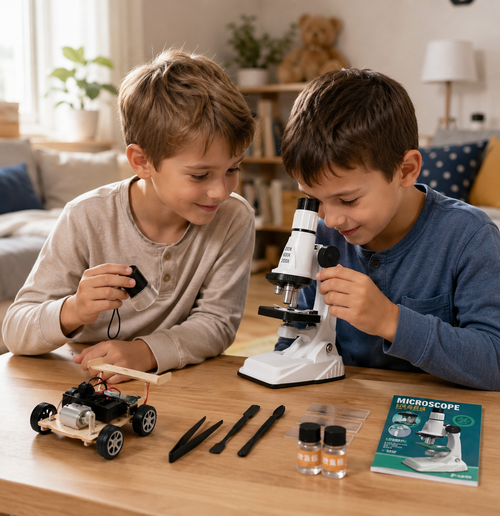 Kindermicroscoop met 1200× vergroting