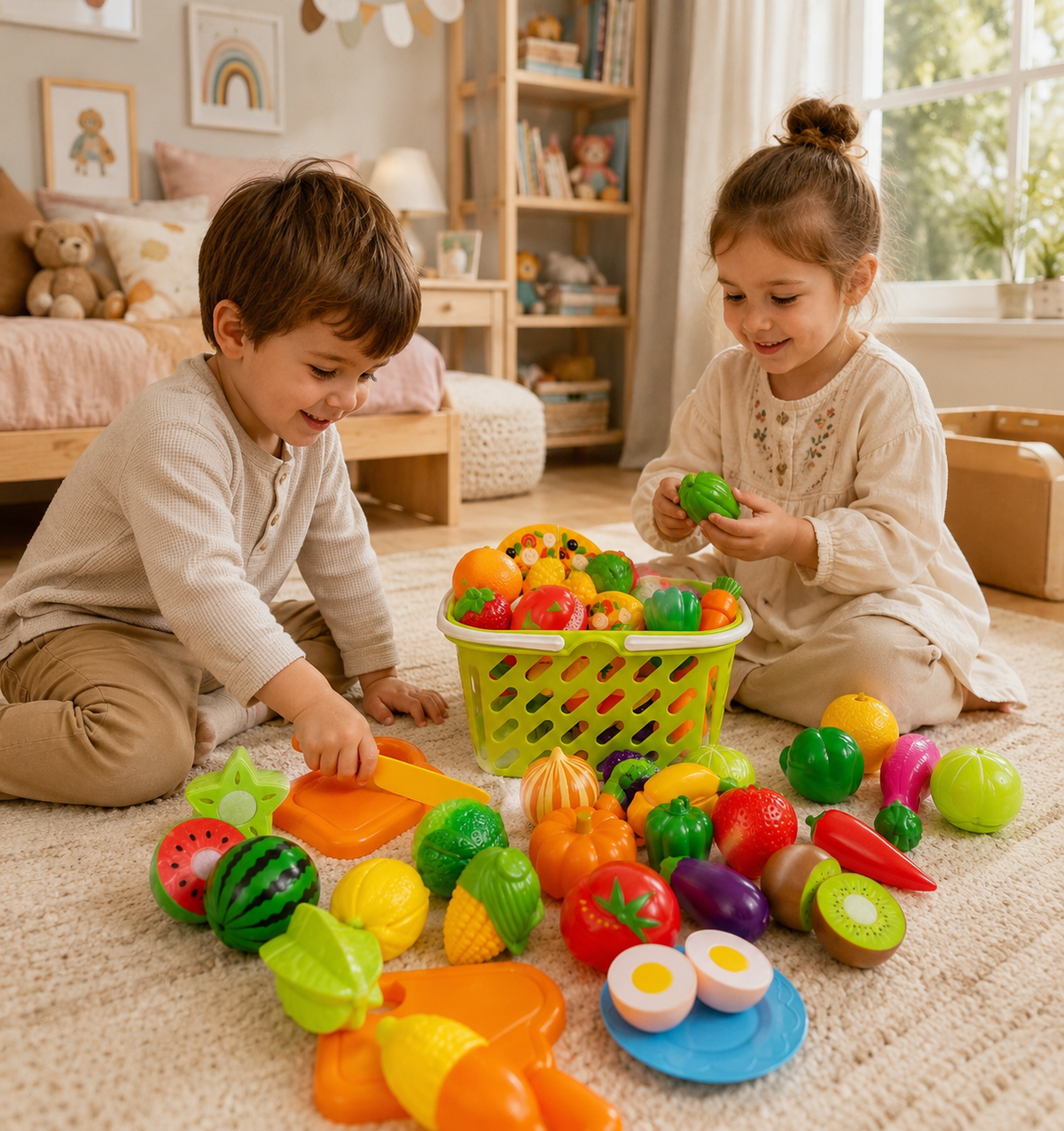 Montessori-snijset met fruit & groenten