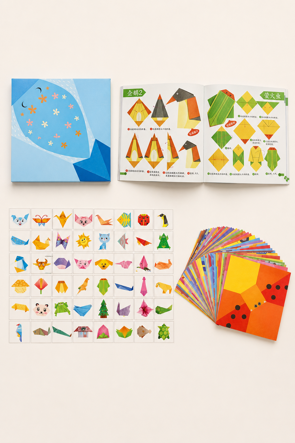 Origami-knutselset met handleiding voor kinderen