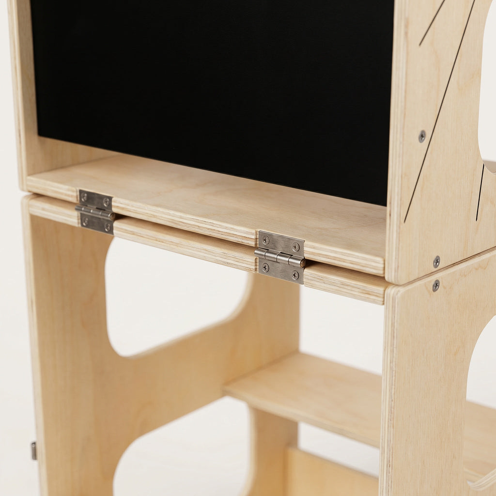 Montessori-leertoren 3-in-1 met tekentafel