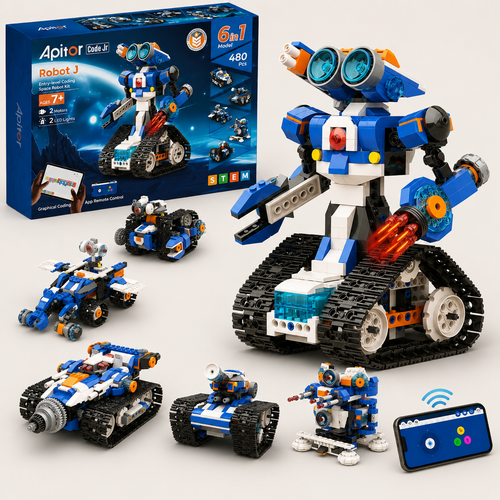 6-in-1 robotbouwset om te programmeren