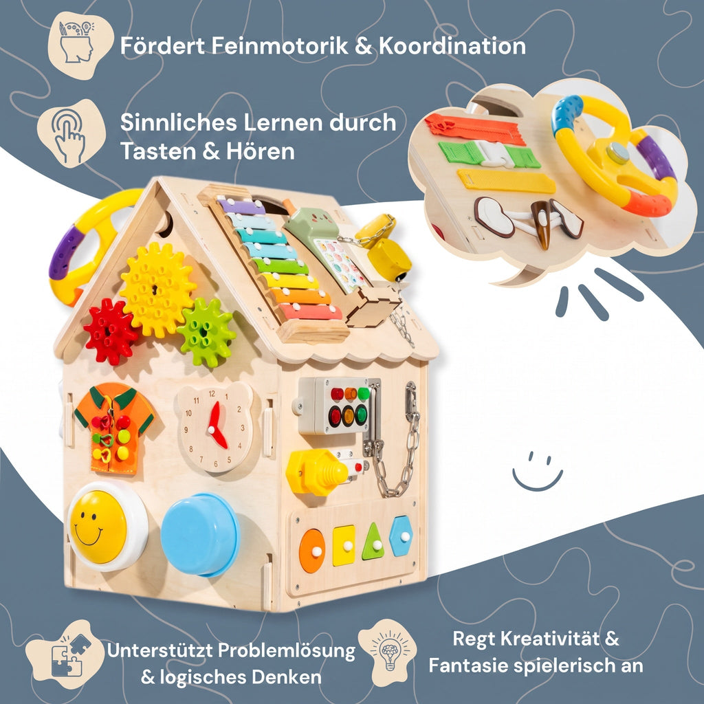 Montessori-activiteitenhuis met opbergruimte