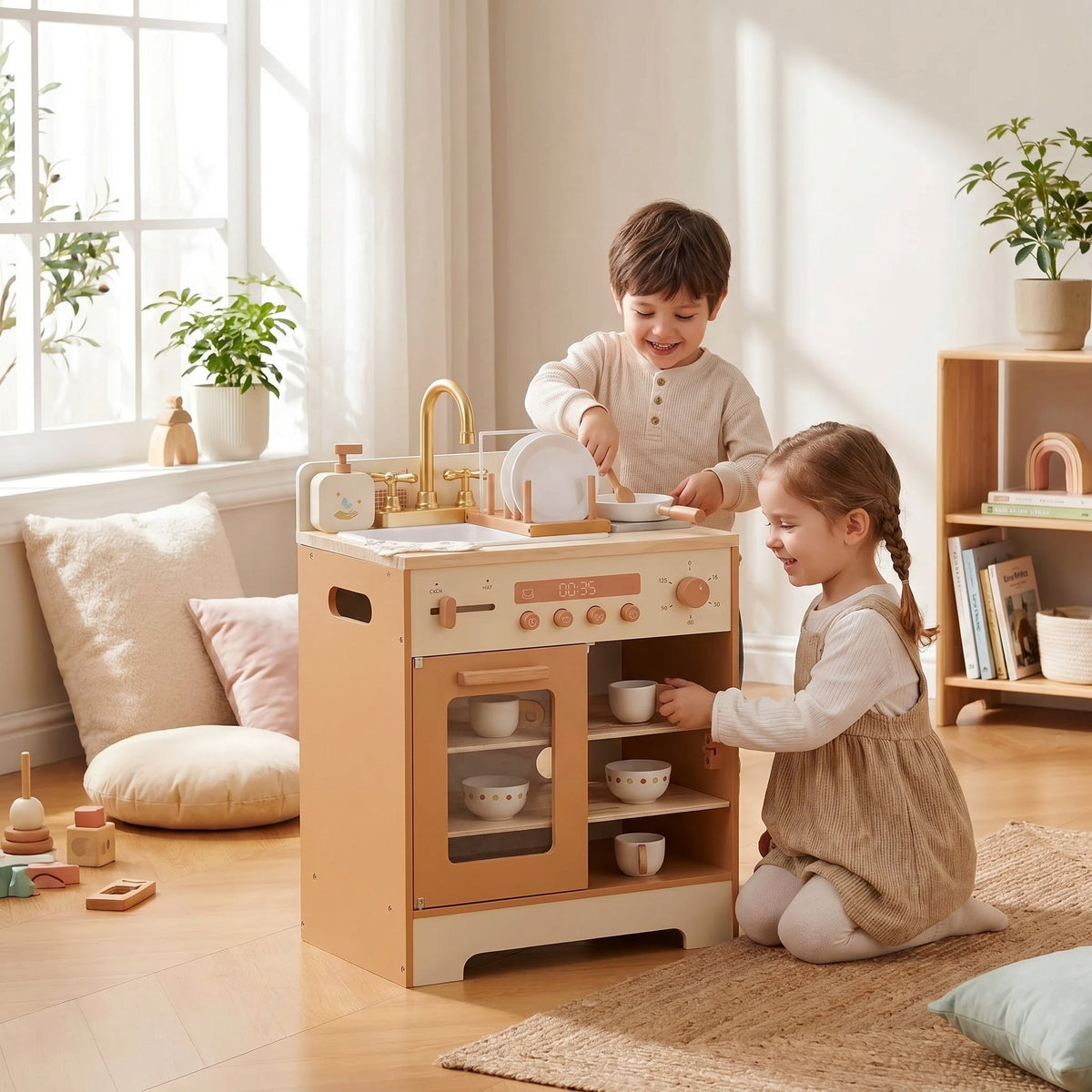 Montessori-speelmeubel voor dagelijks rollenspel