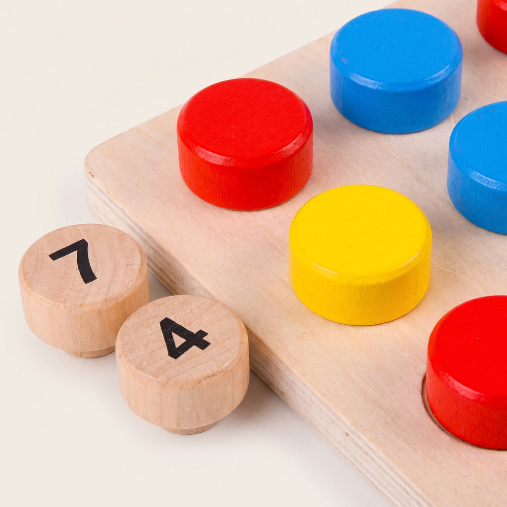 Montessori-leerspel voor cijfers, kleuren & vormen