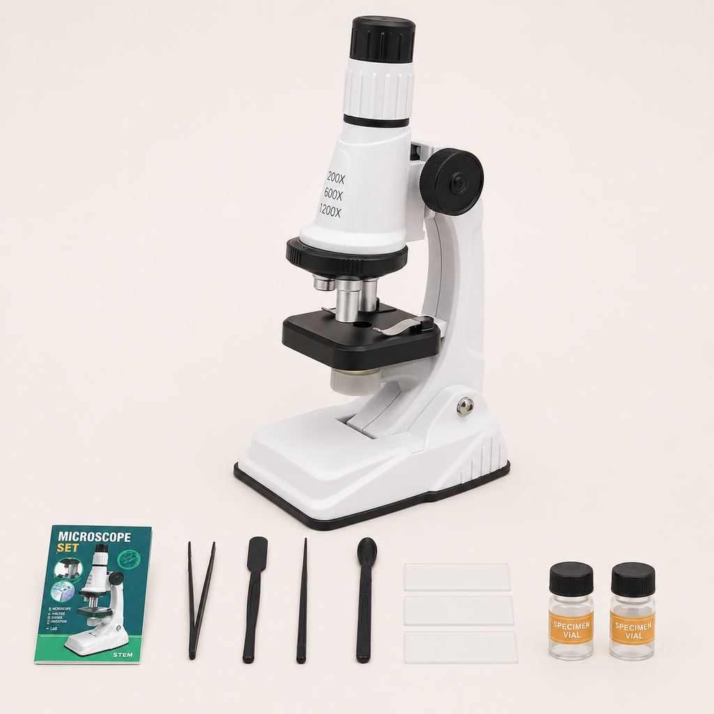 Kindermicroscoop met 1200× vergroting