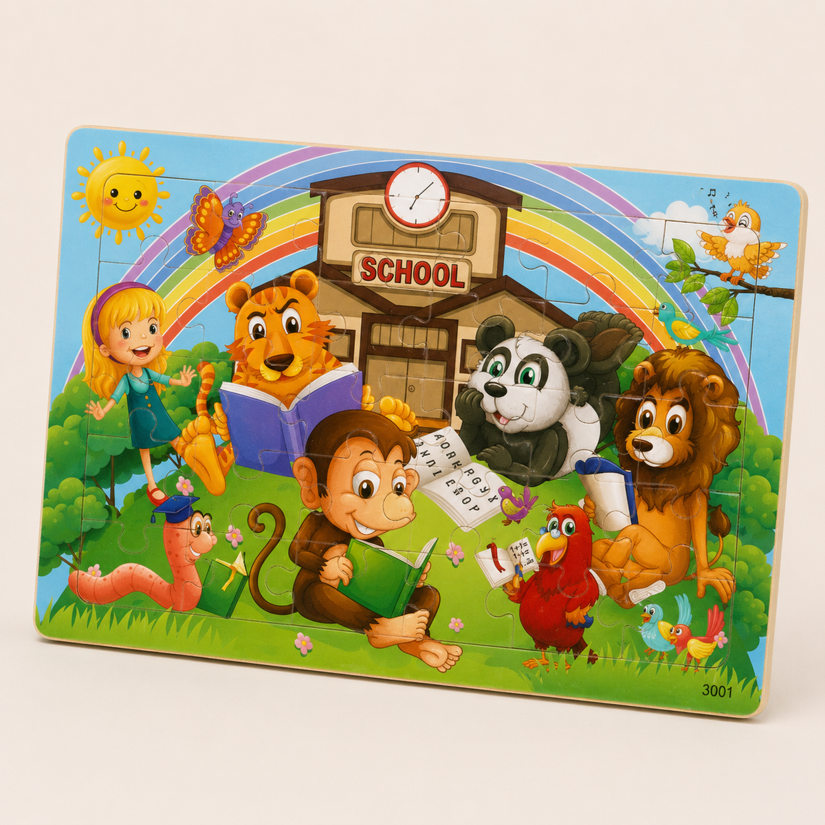 Houten dierenpuzzel voor kinderen