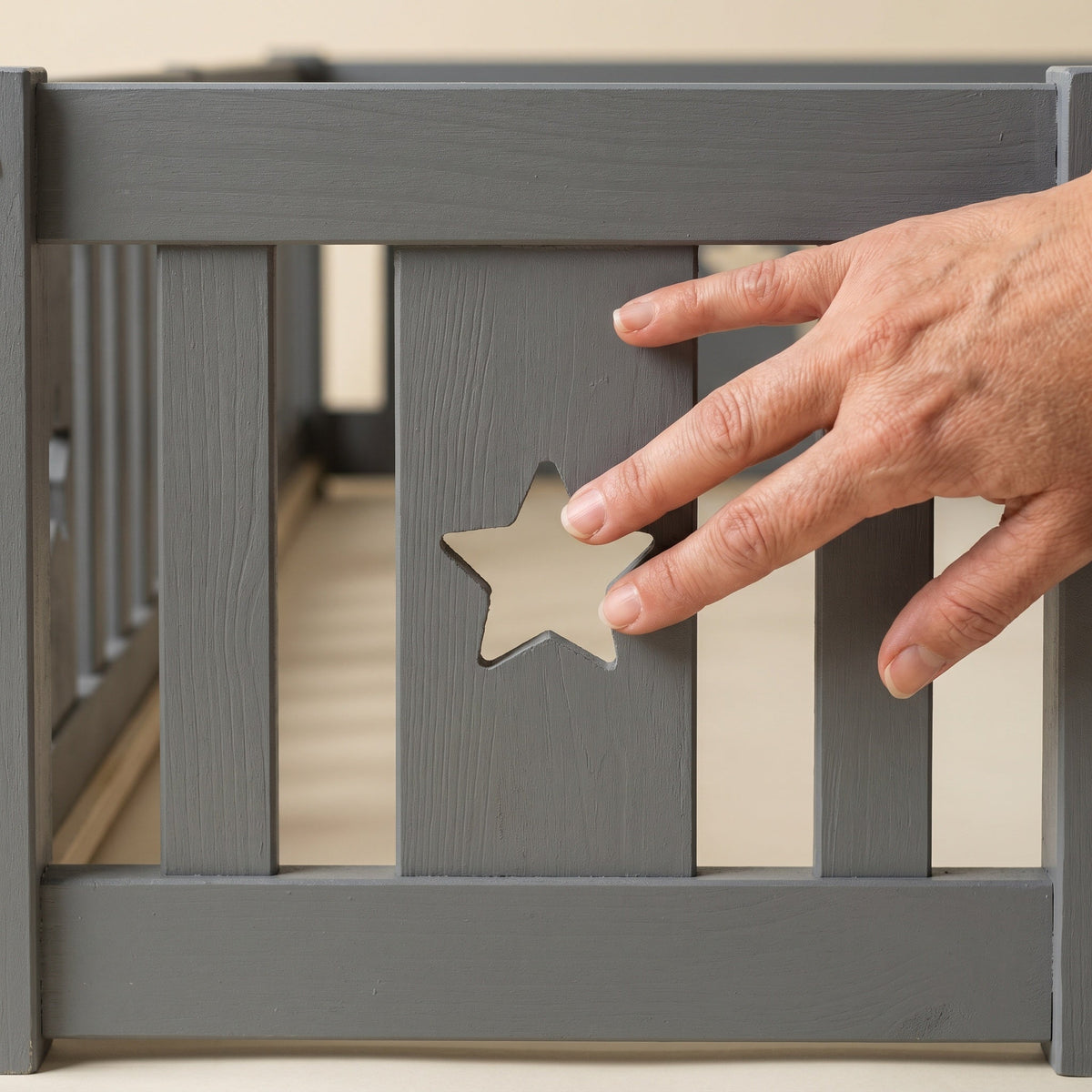 Montessori-dubbel vloerbed met sterren