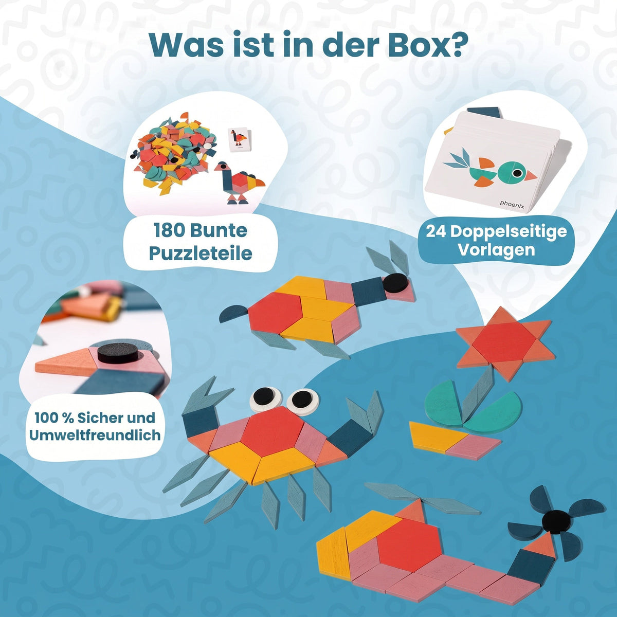 Montessori-dierenpuzzel van hout