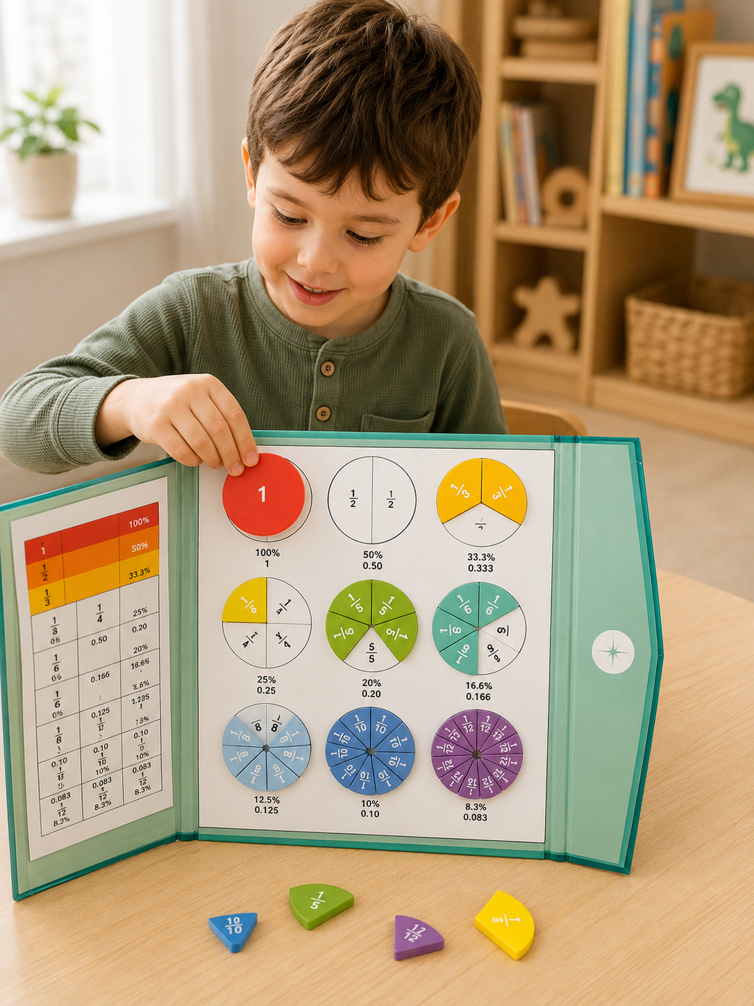 Magnetisch leerspel voor breuken