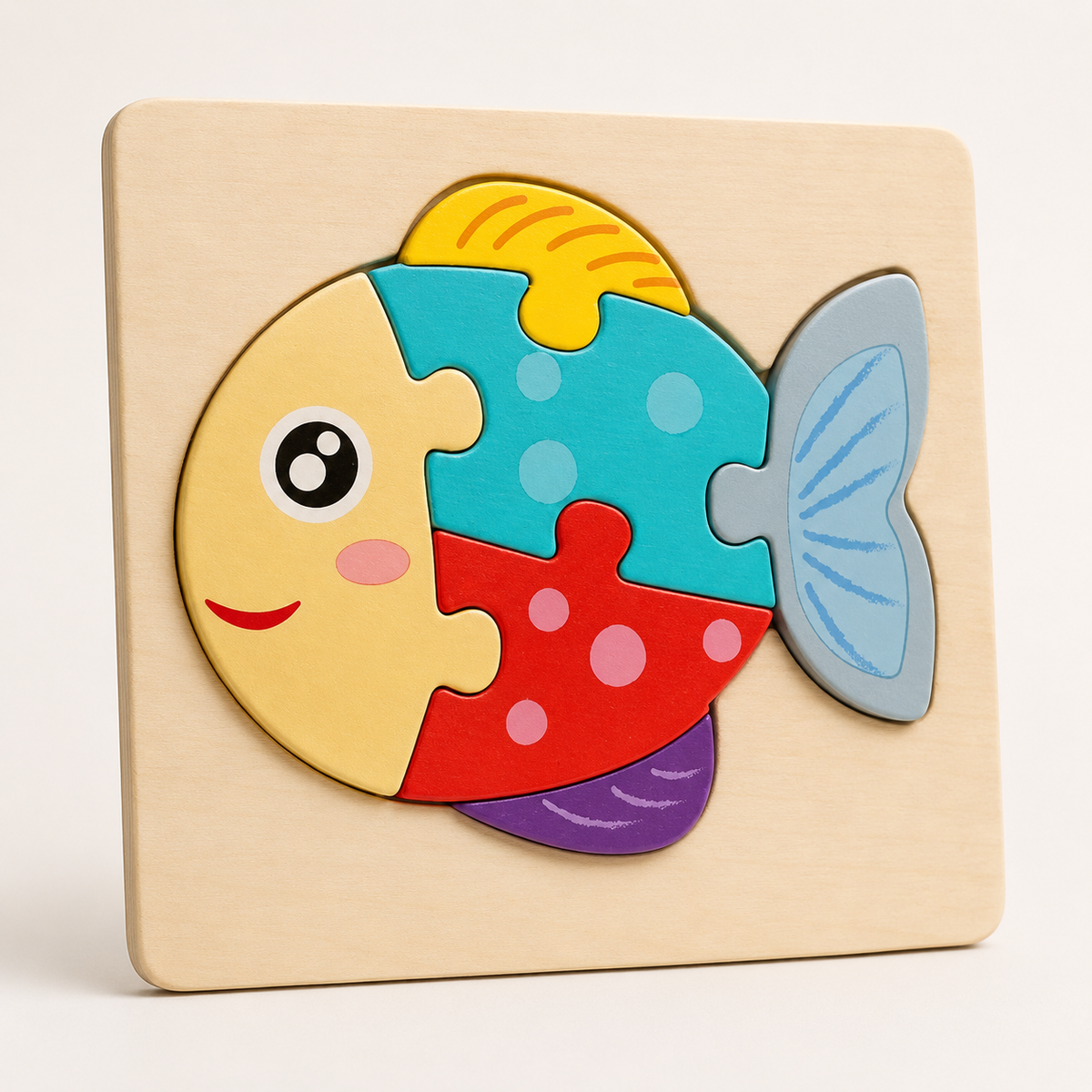 Montessori 3D-houten puzzel met dieren & voertuigen