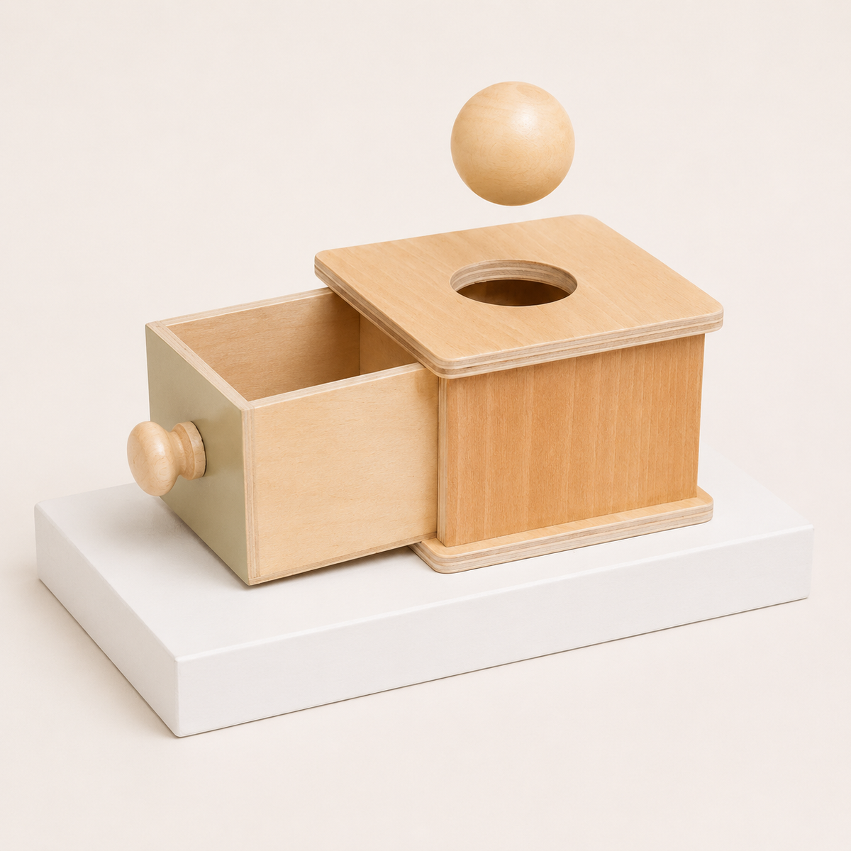 Montessori-objectpermanentiebox 4-in-1