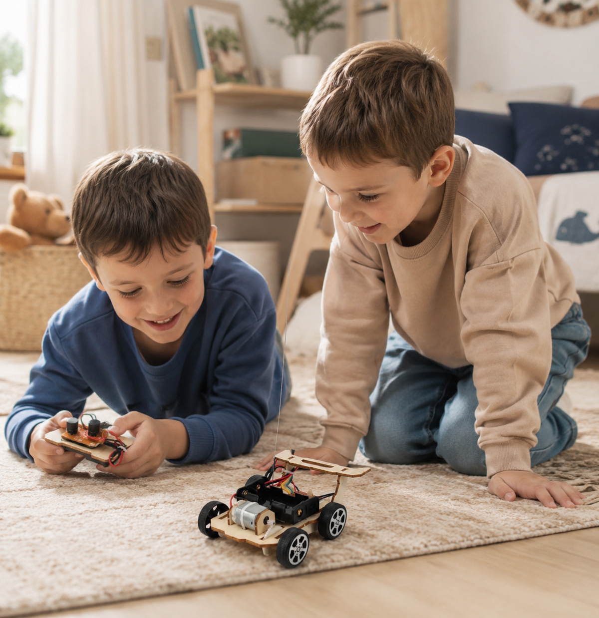 STEM RC-autobouwset van hout