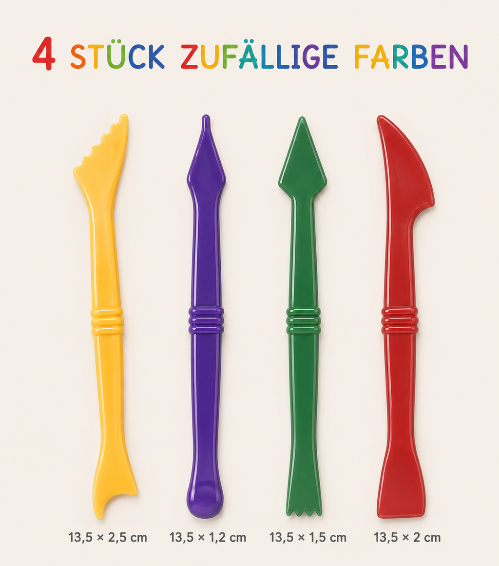 Kleigereedschapset met vormen voor kinderen