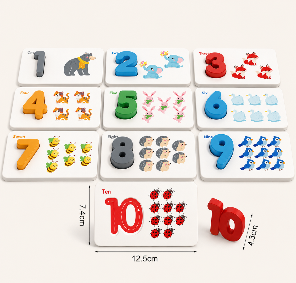 Montessori-houten cijferpuzzel