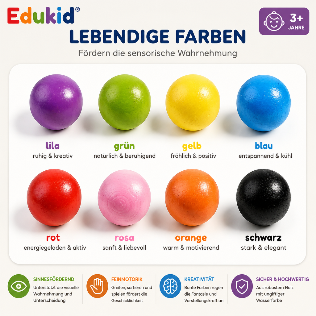 Montessori-kleursorteerspel met pincet