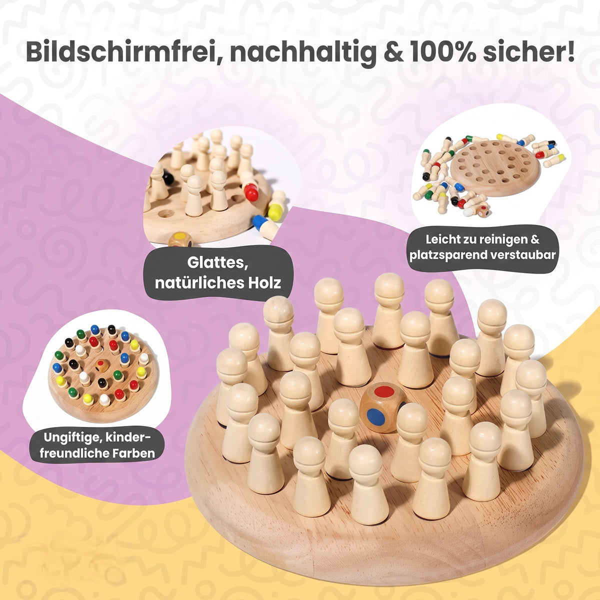 Montessori-memoryspel van hout