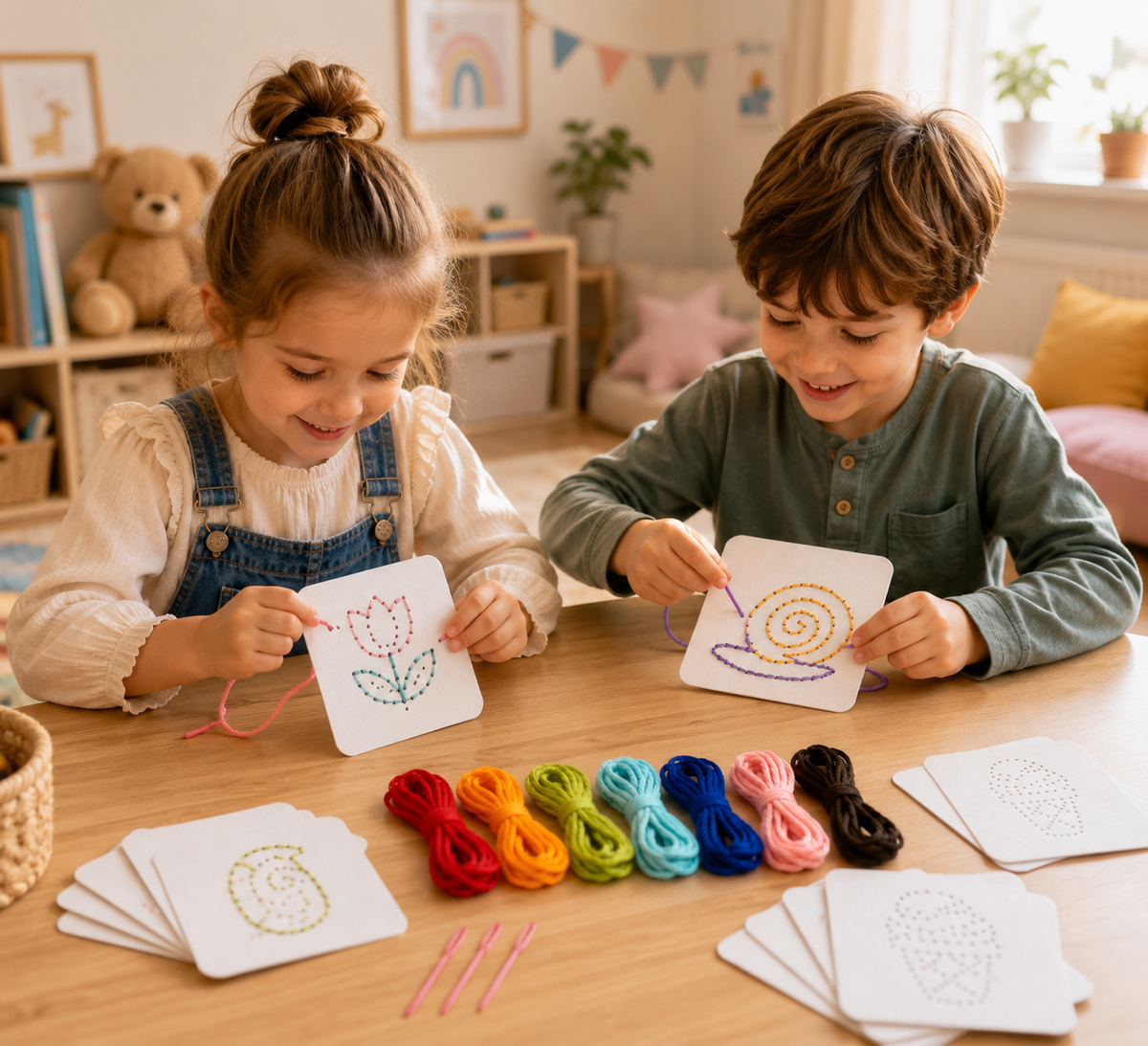 Rijg- & naaileerset voor kinderen