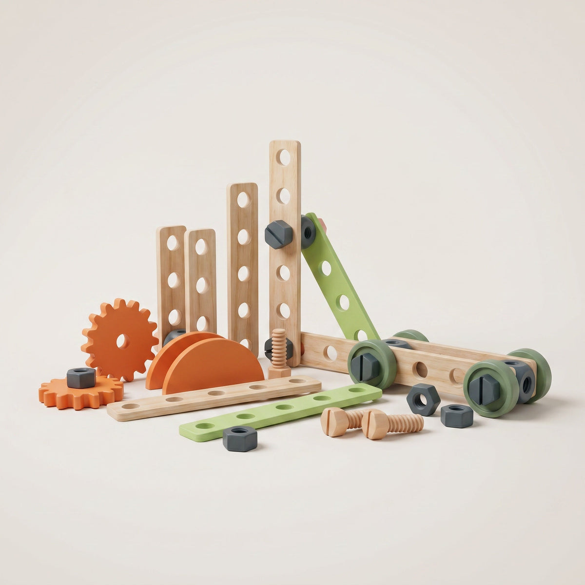 Montessori-werkbank met gereedschap