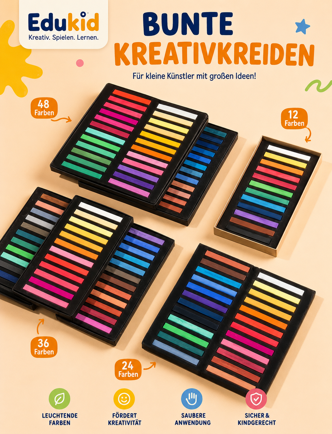Kleurrijk pastelkrijt voor kinderen