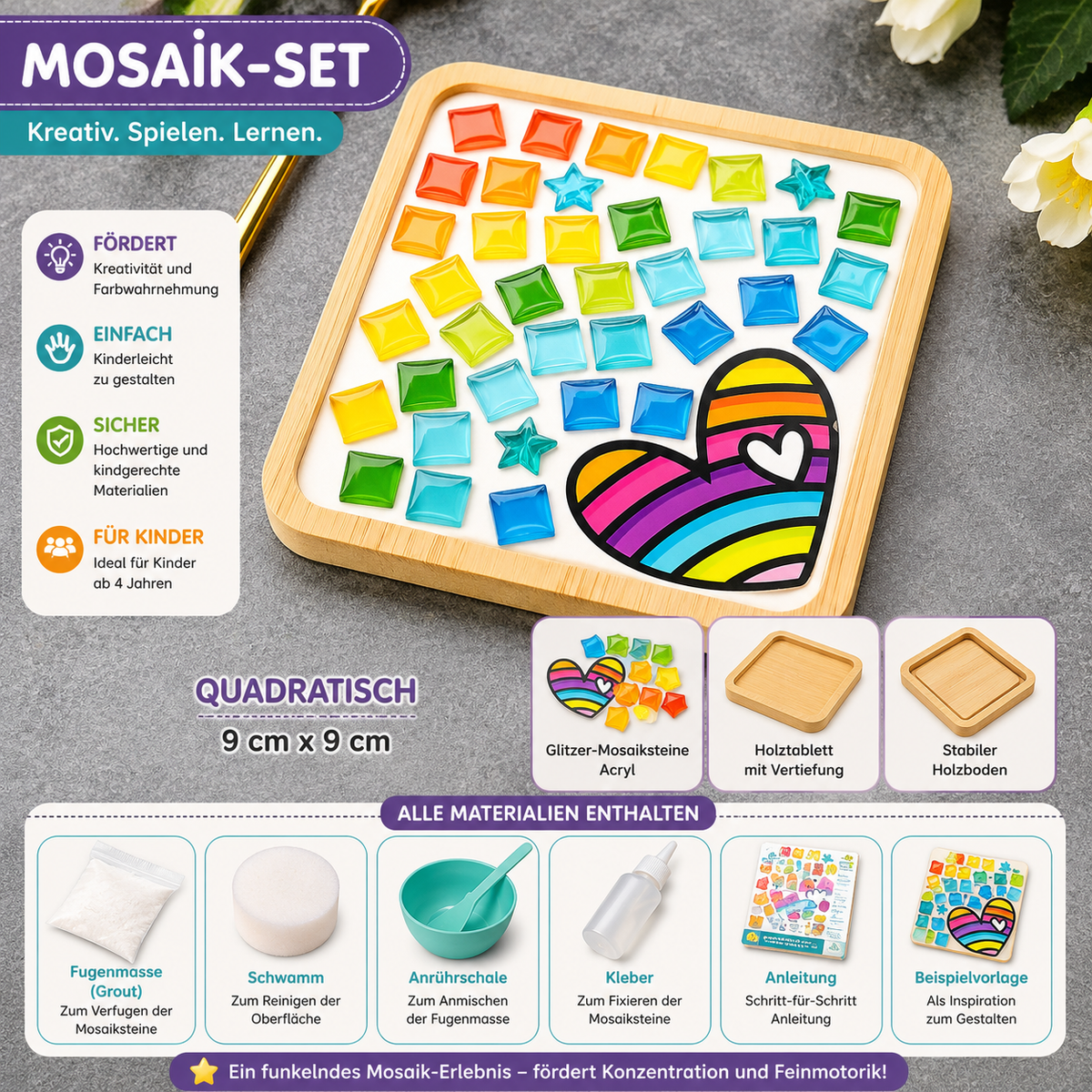 DIY-mozaïekknutselset voor kinderen