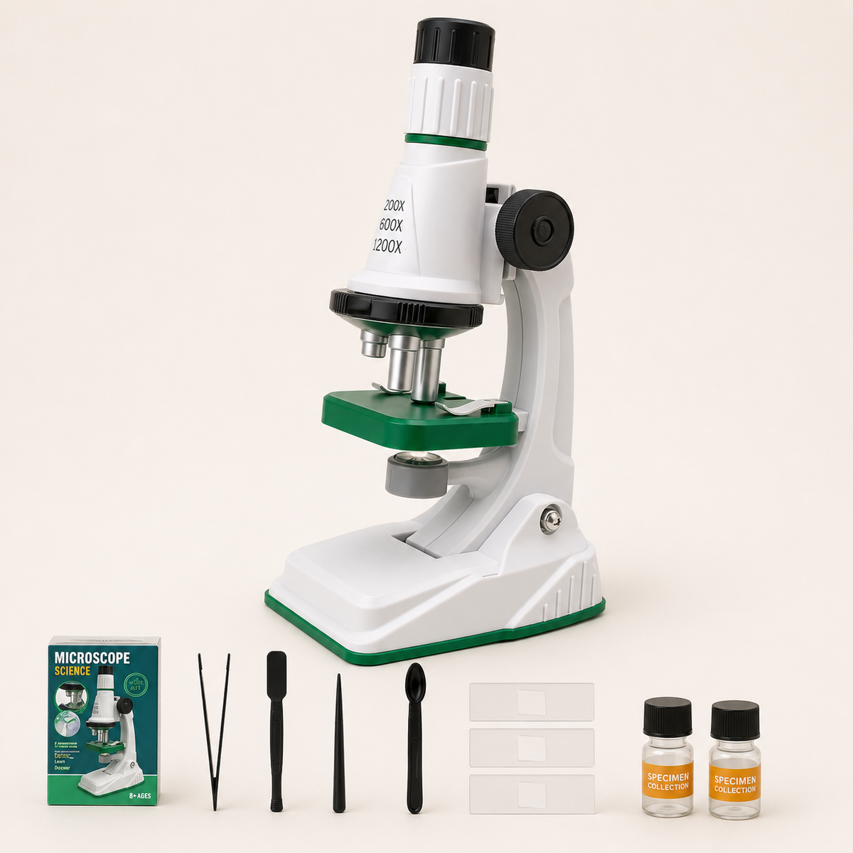 Kindermicroscoop met 1200× vergroting