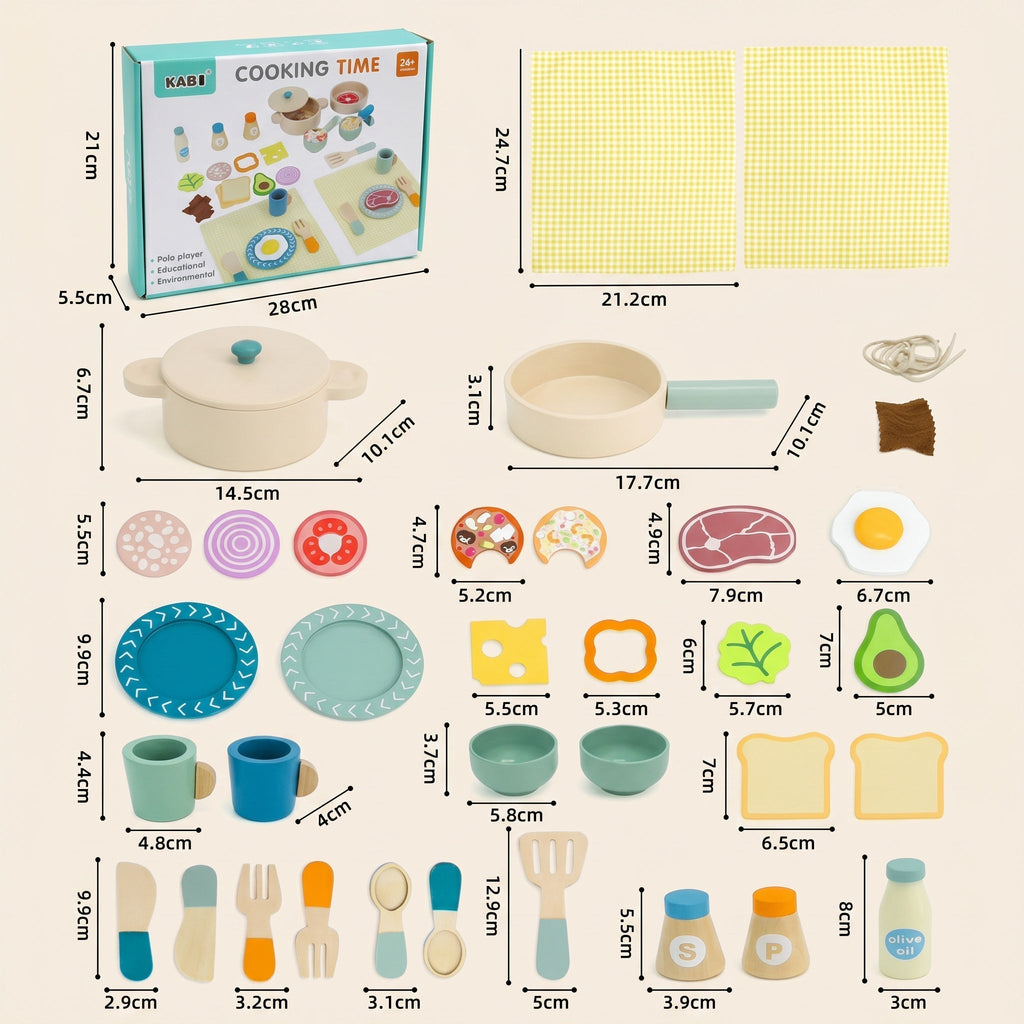Montessori-picknickset van hout
