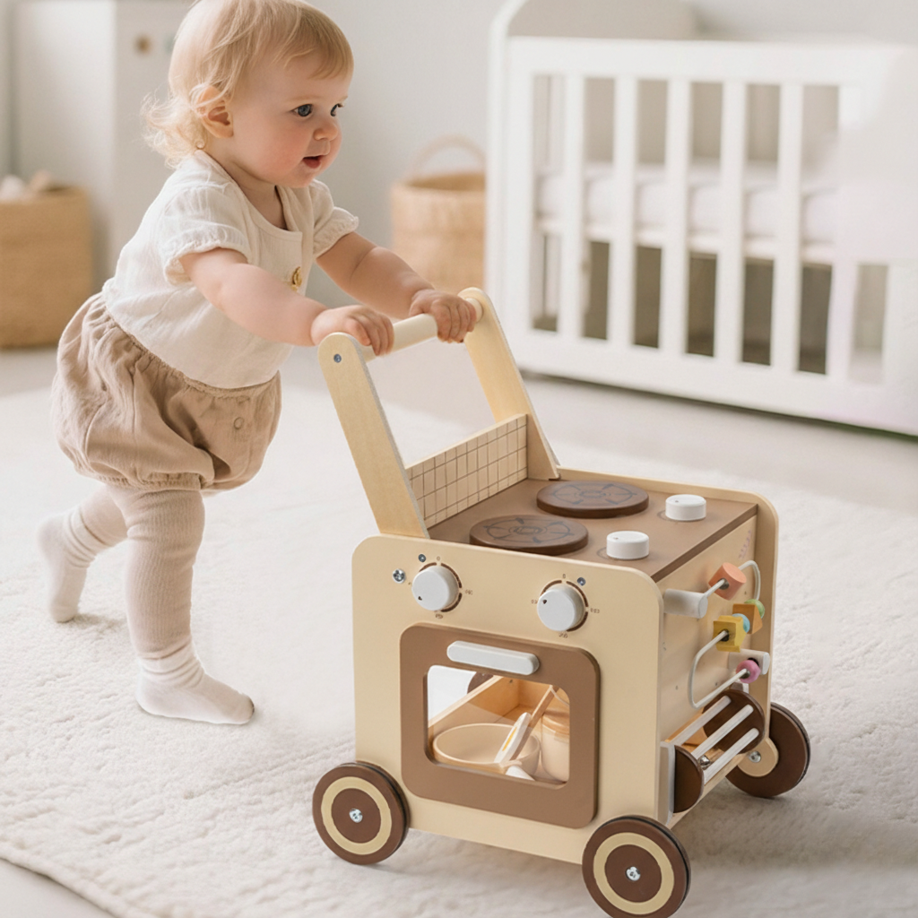 Montessori-keukenwagen met accessoires