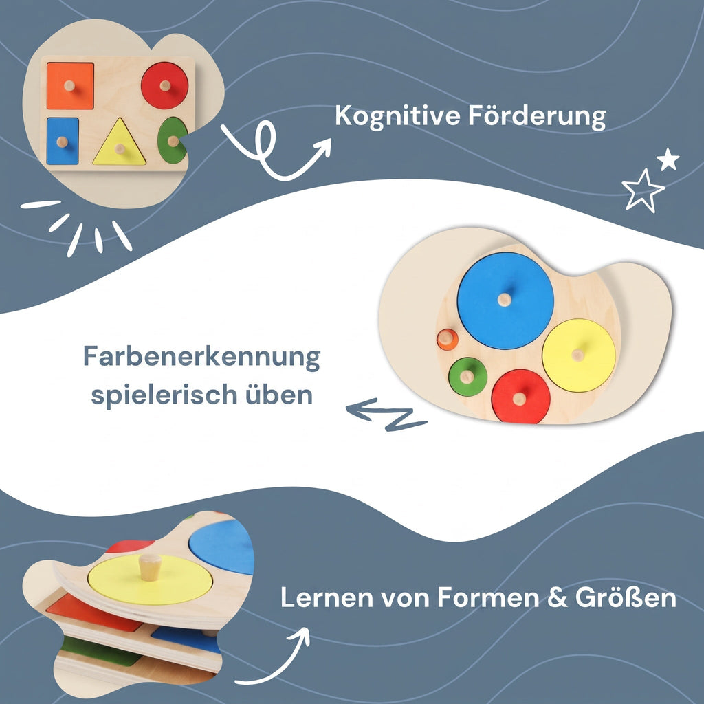 Montessori-puzzel voor vormen & kleuren