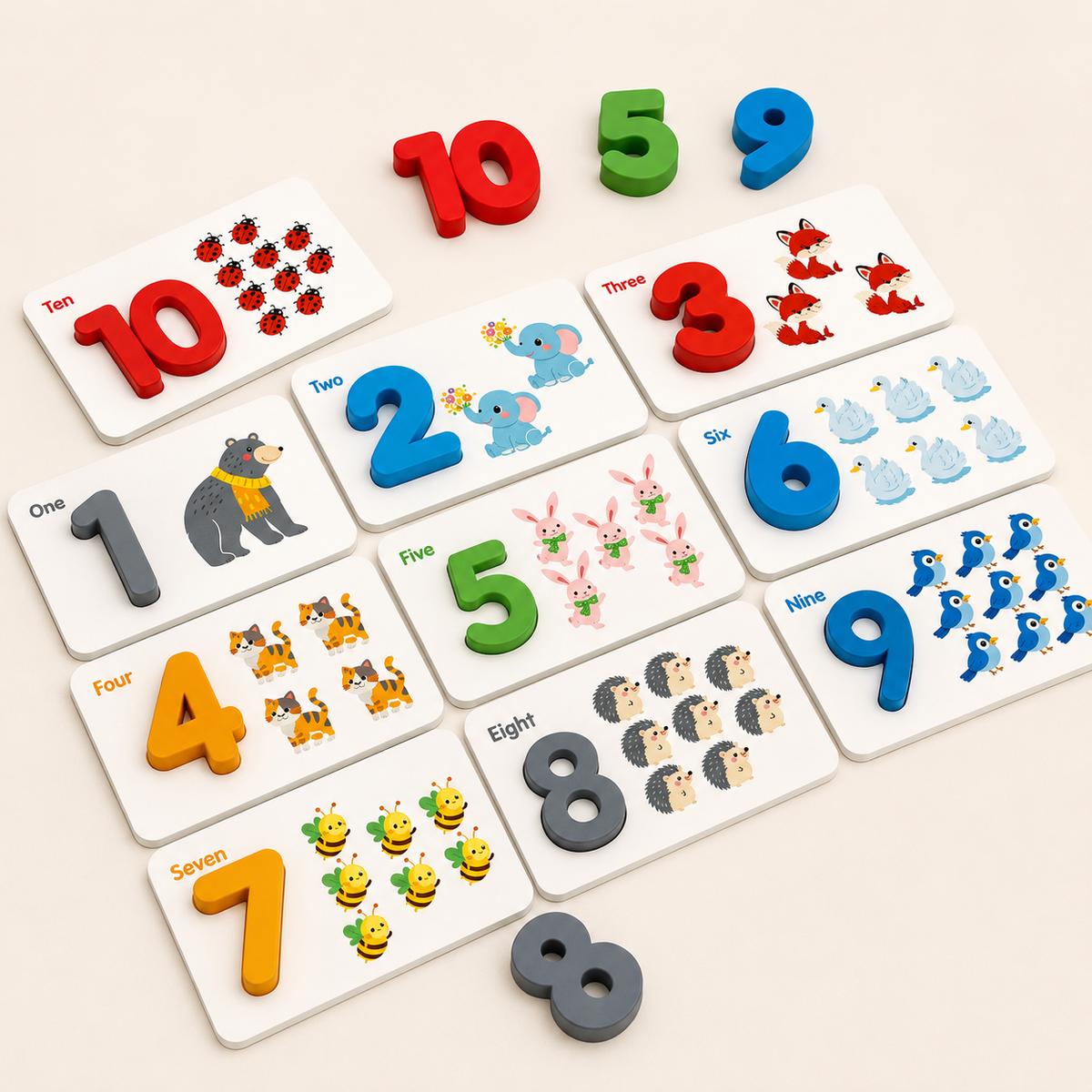 Montessori-houten cijferpuzzel