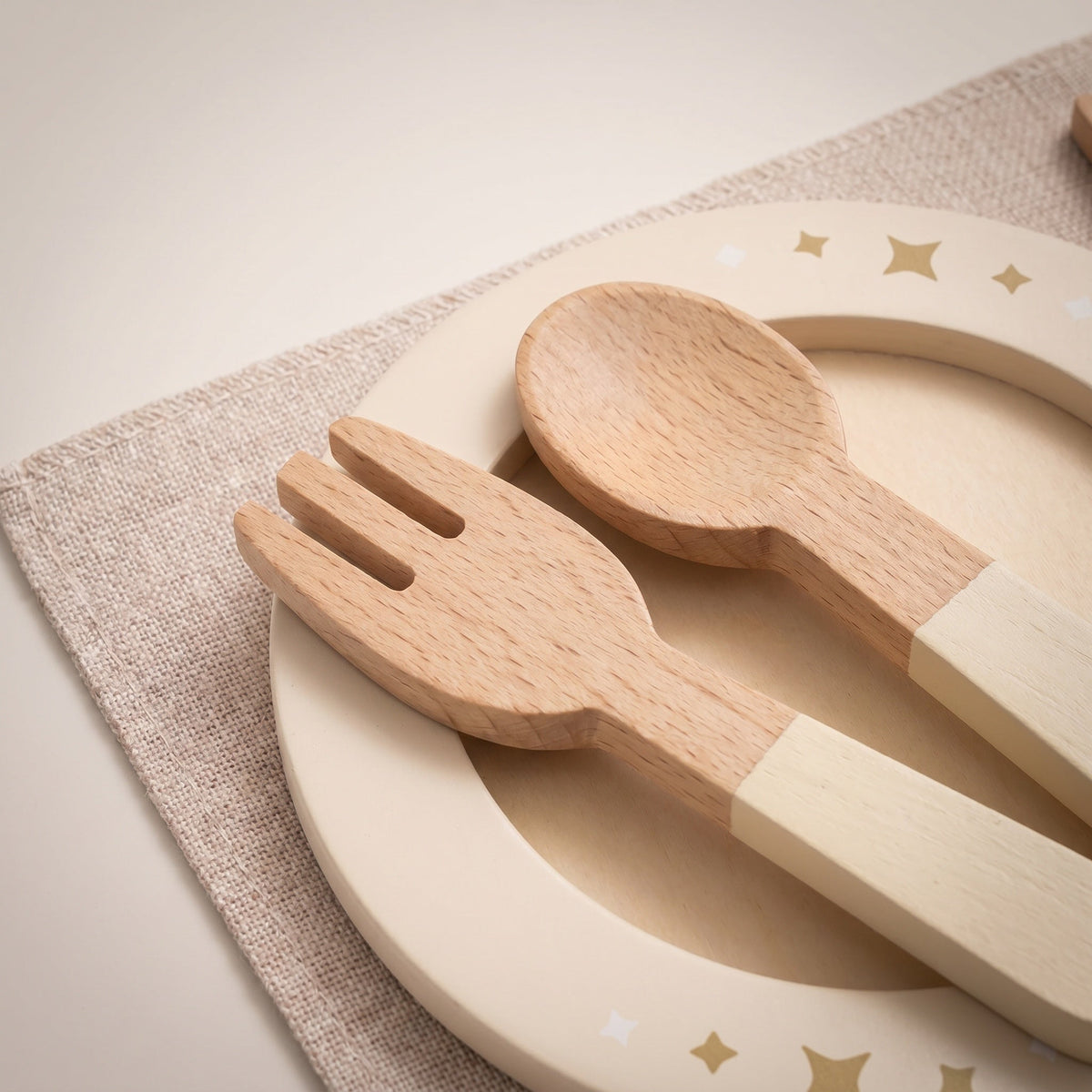 Montessori-houten servies voor kinderen