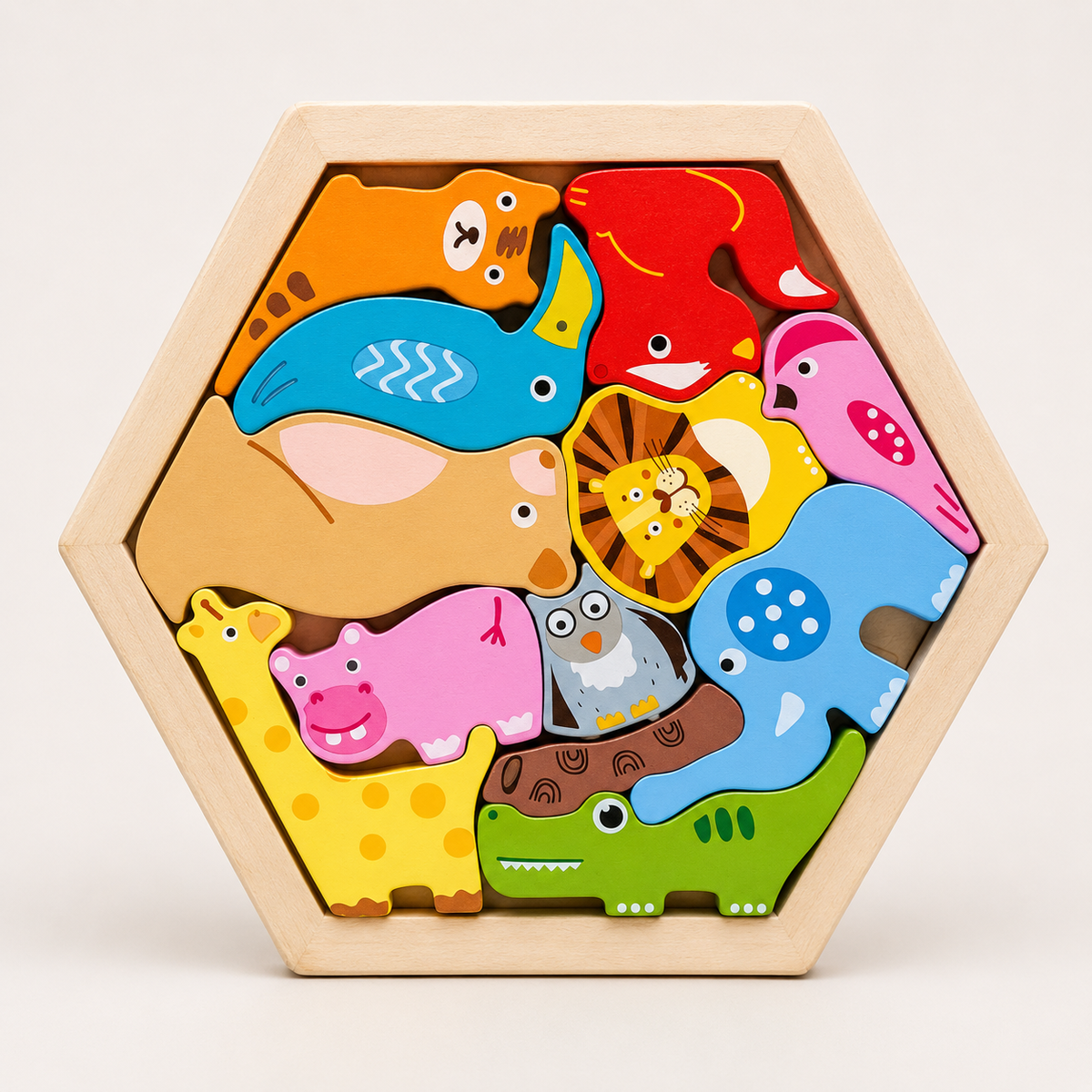 Montessori 3D-houten puzzel voor kinderen