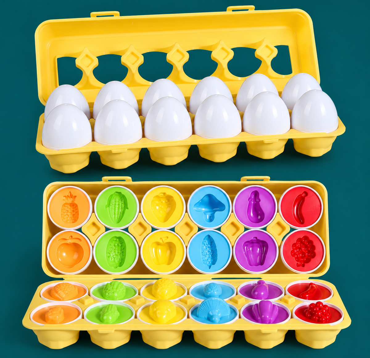Montessori-schroefeieren met vormen & kleuren