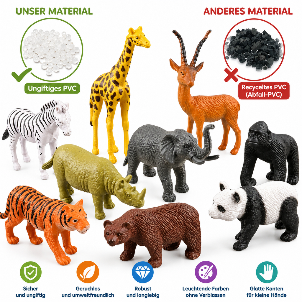 54-delige set dierenfiguren voor kinderen