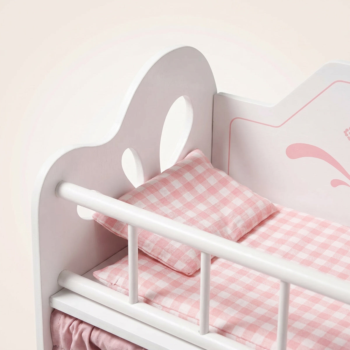 Montessori-poppenbed met kledingkast