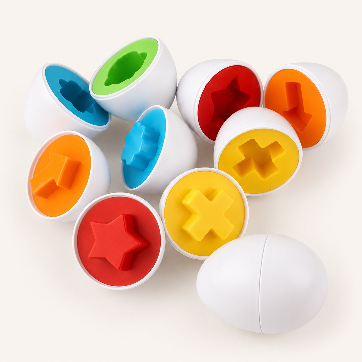 Montessori-schroefeieren met vormen & kleuren