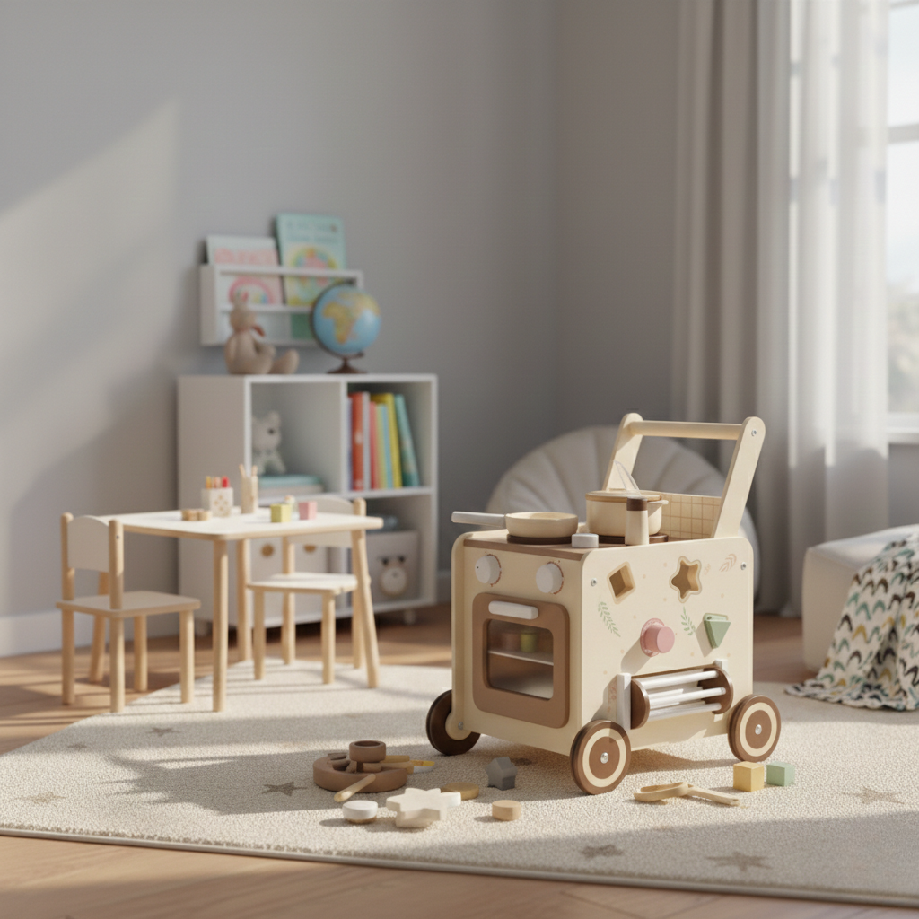 Montessori-keukenwagen met accessoires