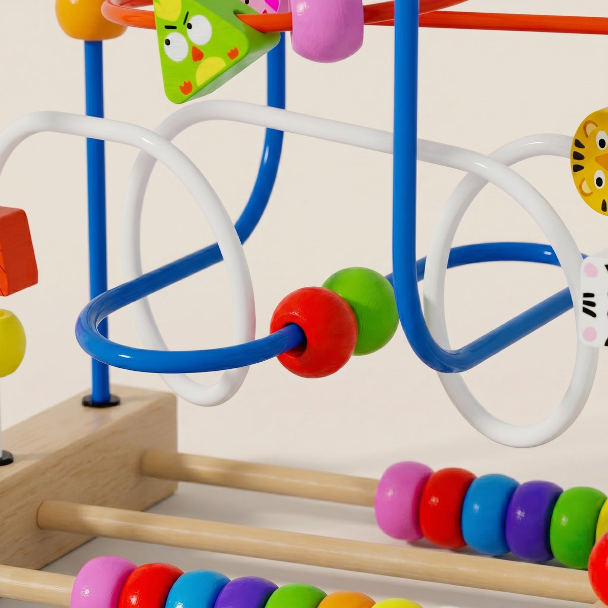 Montessori-motorieklabyrint van hout