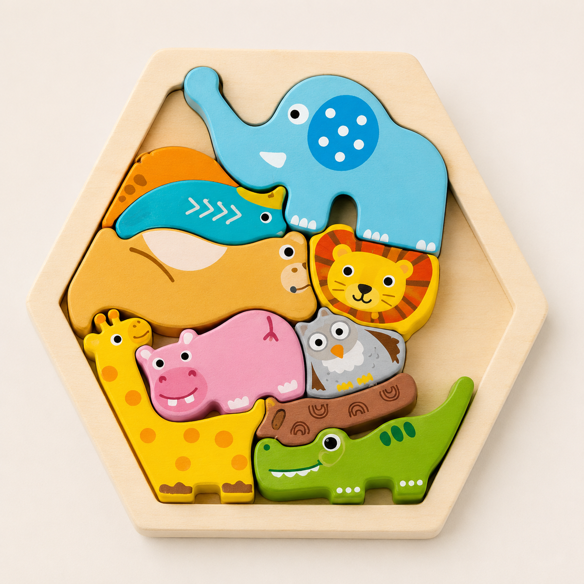 Montessori 3D-houten puzzel voor kinderen
