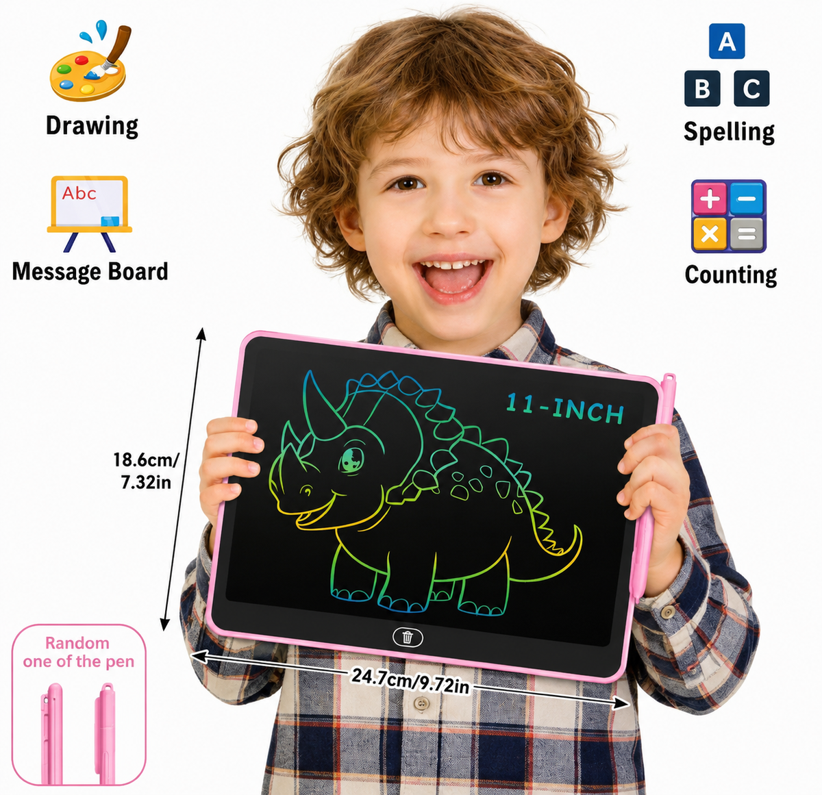 Herbruikbaar LCD-tekenbord voor kinderen