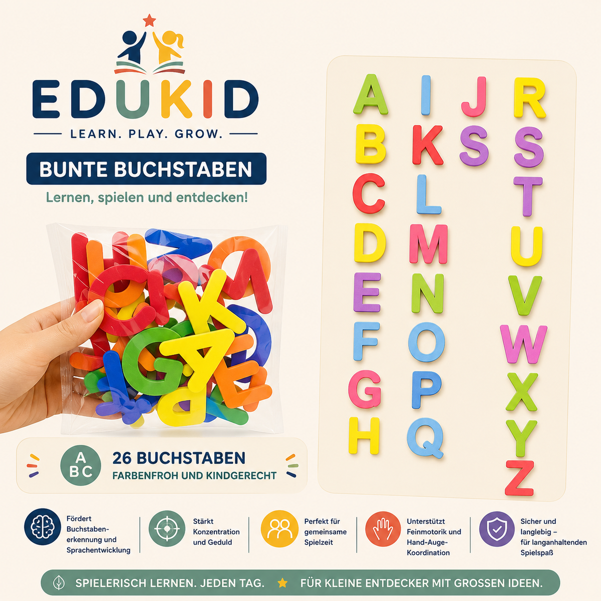 Montessori-magnetische alfabet-leerset